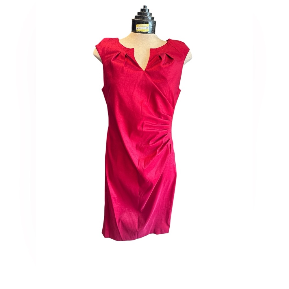 Adrianna Papell Formal Solid Red Cap Sleeve  Dress Women’s‎ Size 14P